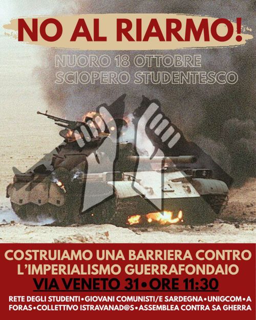 NO AL RIARMO!  SCIOPERO STUDENTESCO