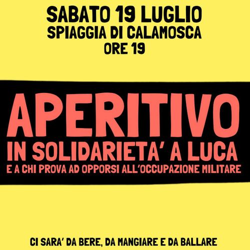 Aperitivo di solidarietà a Luca