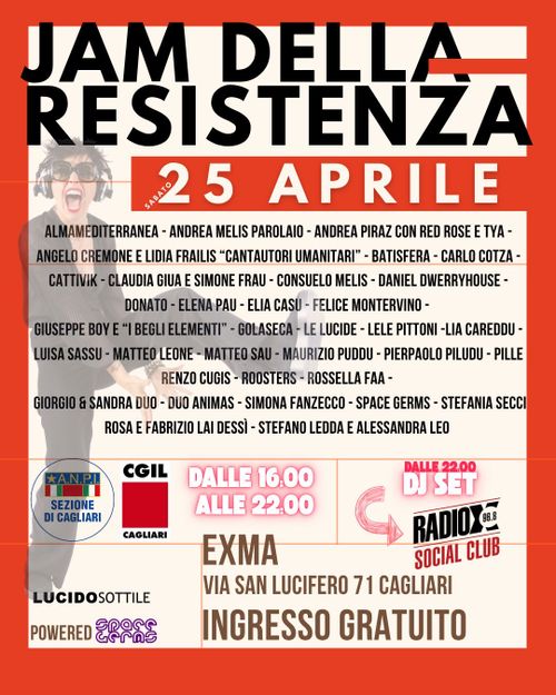 Cagliari celebra il 25 aprile: all’EXMA torna la Jam della Resistenza